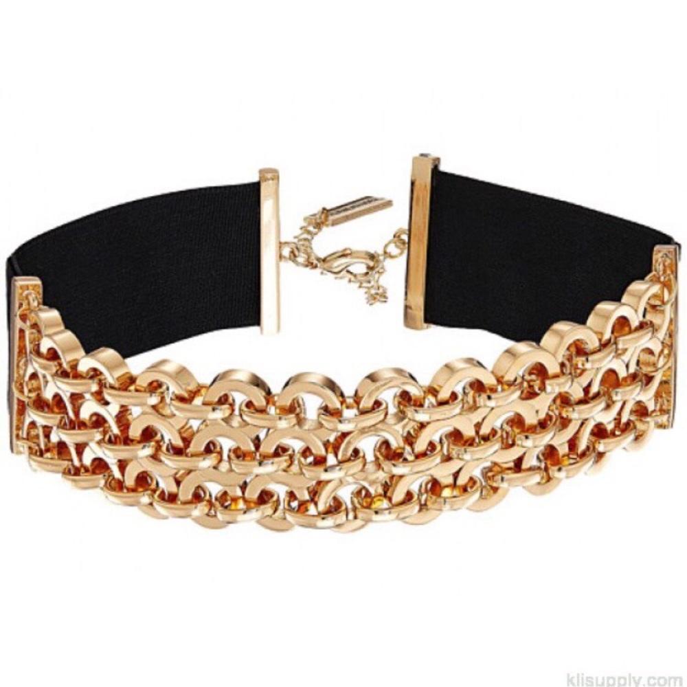 NWT Steve Madden gold and black choker